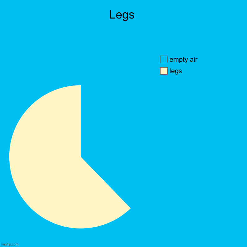 Legs | legs, empty air | image tagged in charts,pie charts | made w/ Imgflip chart maker