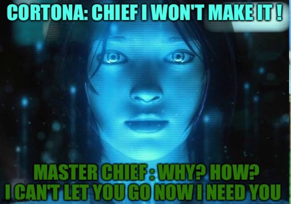 The truth with the chief and Cortona | image tagged in halo,halo 5 | made w/ Imgflip meme maker