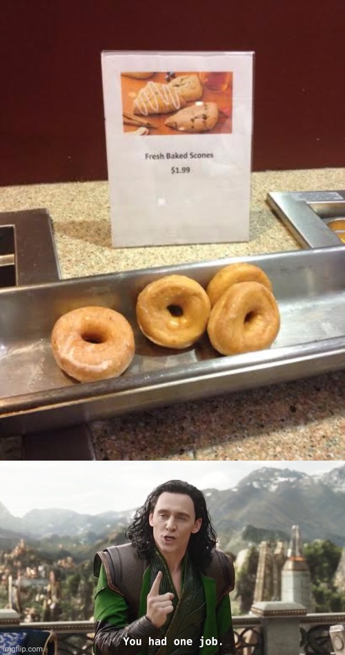 Those are donuts. | image tagged in you had one job just the one,donuts,donut,you had one job,memes,meme | made w/ Imgflip meme maker