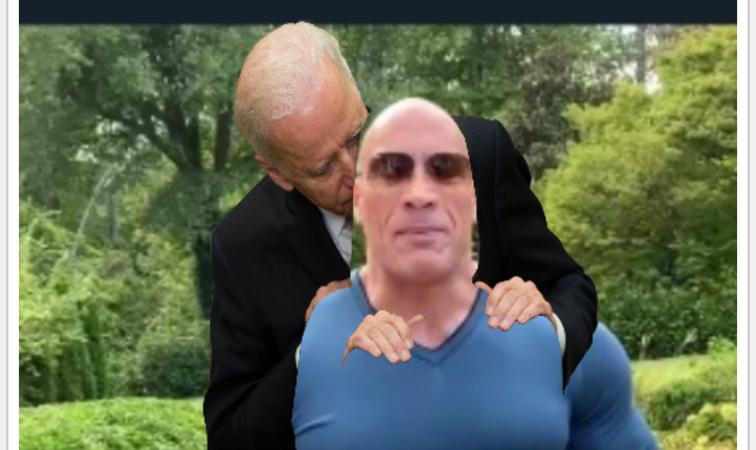 Biden's bitch is Dwayne Johnson Blank Meme Template