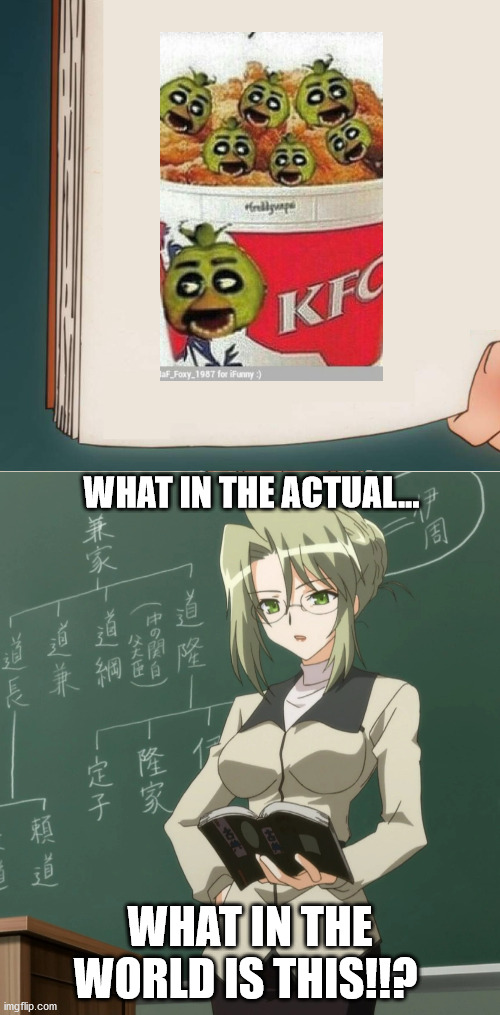 green haired anime teacher girl with book Memes & GIFs - Imgflip