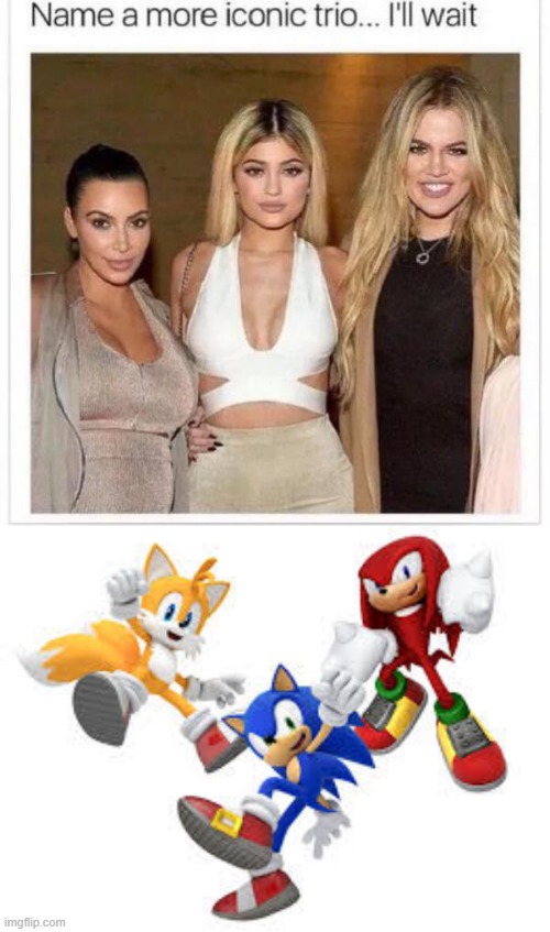 Sonic Heroes | image tagged in name a more iconic trio | made w/ Imgflip meme maker