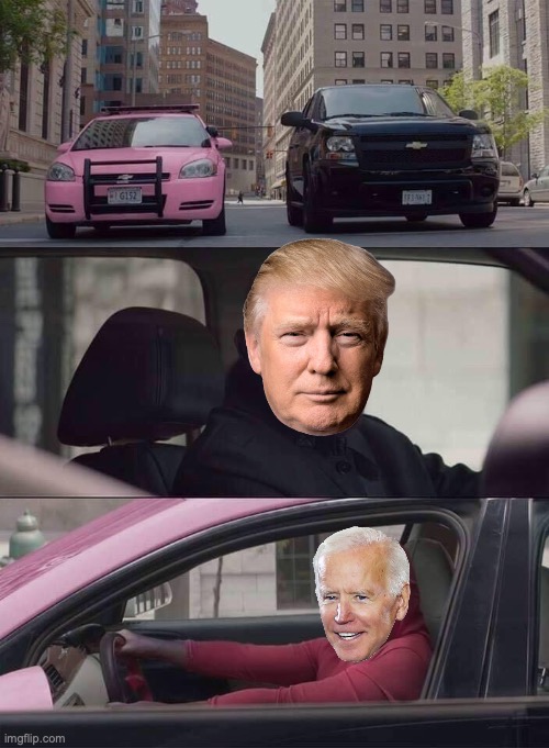 Preview for the presidential debates | image tagged in pink guy nick fury,trump 2020 | made w/ Imgflip meme maker