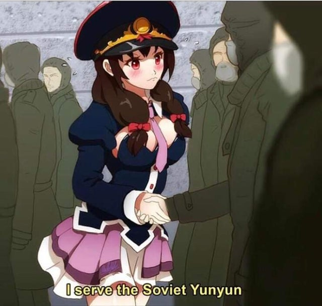 High Quality I serve the Soviet Yunyun Blank Meme Template