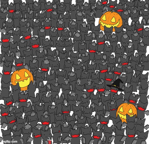can you find the cat hidden among the bats (comment or upvote if you do) answer reveal at 50 upvotes | image tagged in riddles and brainteasers | made w/ Imgflip meme maker