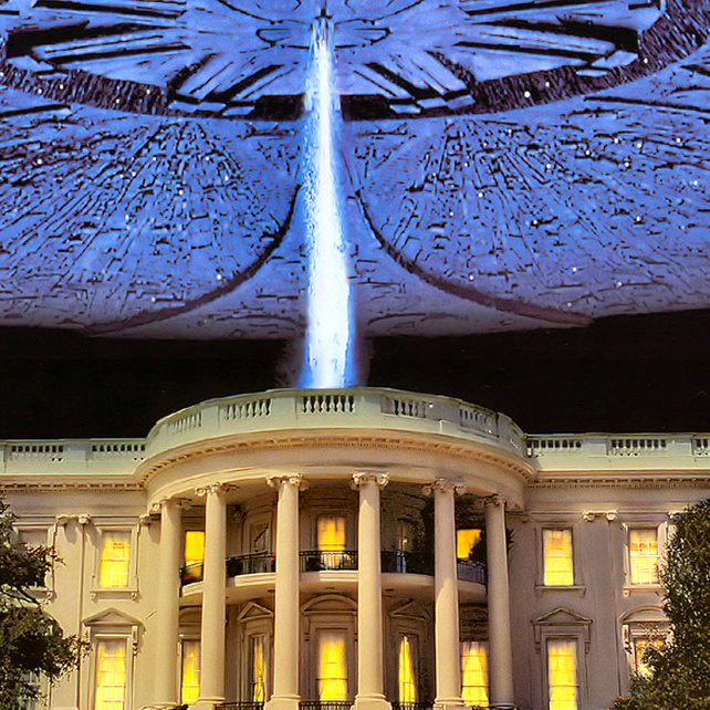 White House alien ship Blank Meme Template