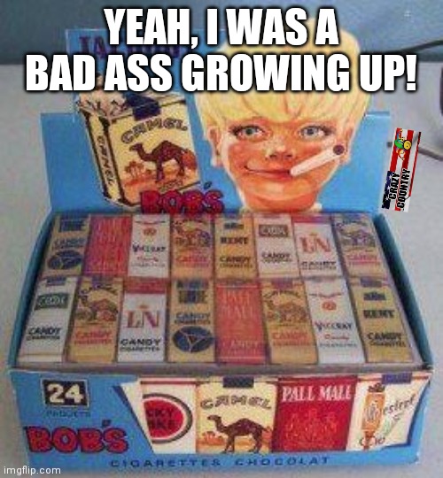 Olden days | YEAH, I WAS A BAD ASS GROWING UP! | image tagged in funny | made w/ Imgflip meme maker