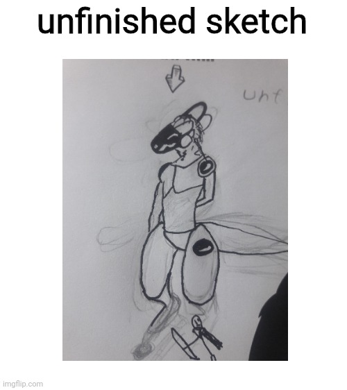 art by Florida man (I know it looks bad I've never drawn anything before) | unfinished sketch | image tagged in blank white template,art,furry | made w/ Imgflip meme maker