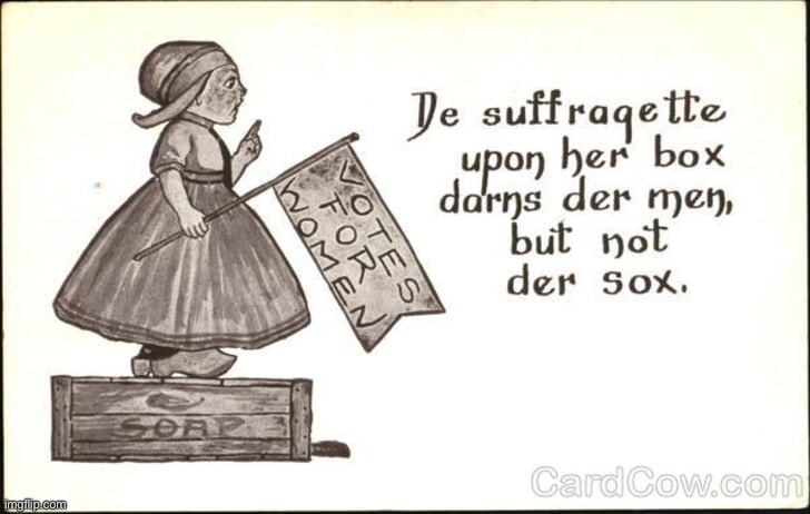 Cruel anti-suffragette propaganda Blank Meme Template