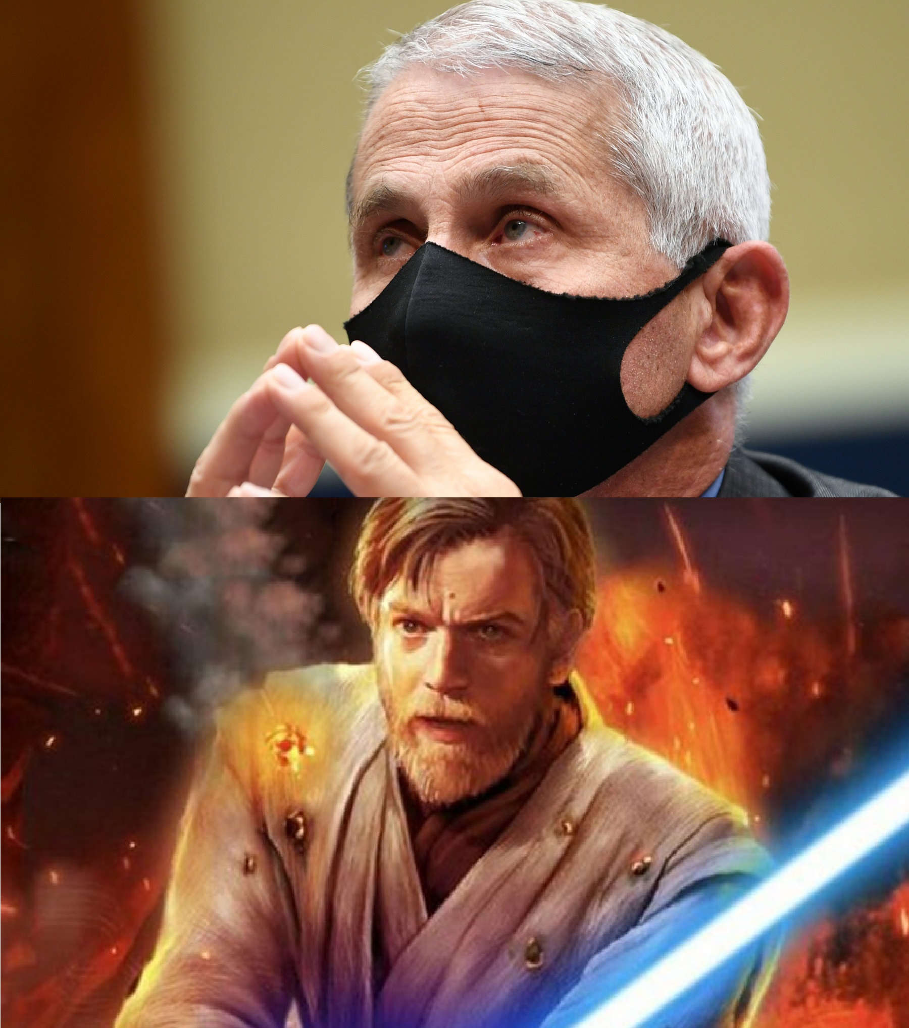 High Quality Fauci is a Sith Lord Blank Meme Template