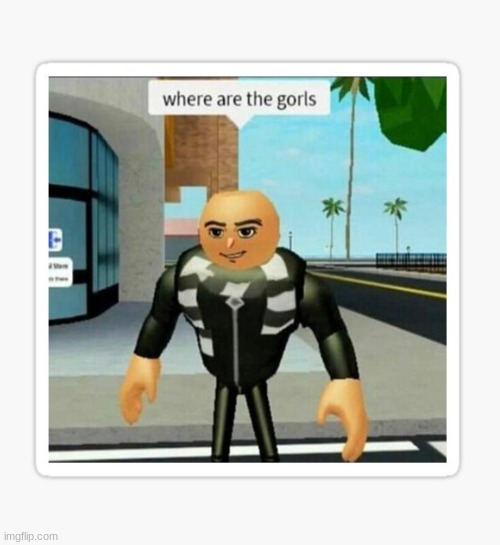 where are the gorls | image tagged in gru meme | made w/ Imgflip meme maker