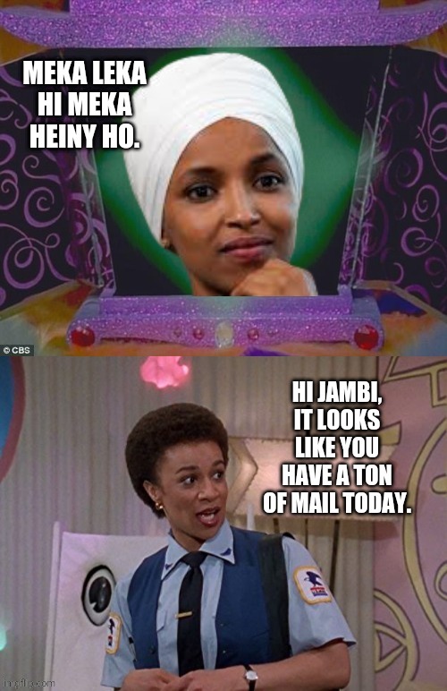 Ilhan's playhouse | image tagged in vote harvest,politics,jambi | made w/ Imgflip meme maker