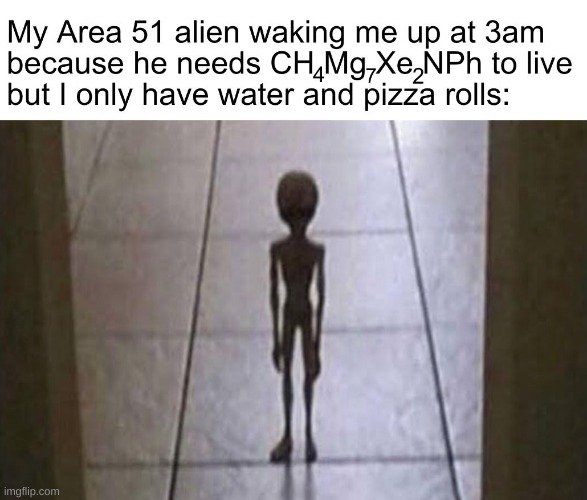 image tagged in area 51,storm area 51,alien,3am,pizza rolls | made w/ Imgflip meme maker