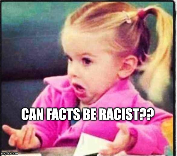 Confused Girl | CAN FACTS BE RACIST?? | image tagged in confused girl | made w/ Imgflip meme maker