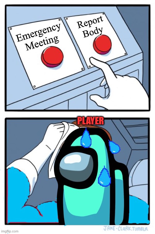 Sus Decisions | PLAYER | image tagged in among us | made w/ Imgflip meme maker