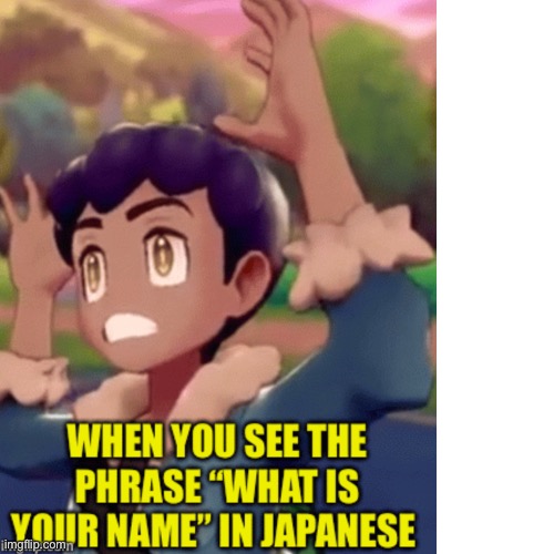 Hop freaking out about a long Japanese word | image tagged in video games | made w/ Imgflip meme maker