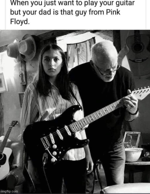 When You Just Want To Play Your Guitar... | image tagged in when you just want to play your guitar,david gilmour,pink floyd,music memes | made w/ Imgflip meme maker