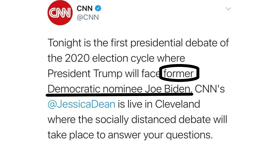 Former DEM candidate Joe Biden CNN Blank Meme Template