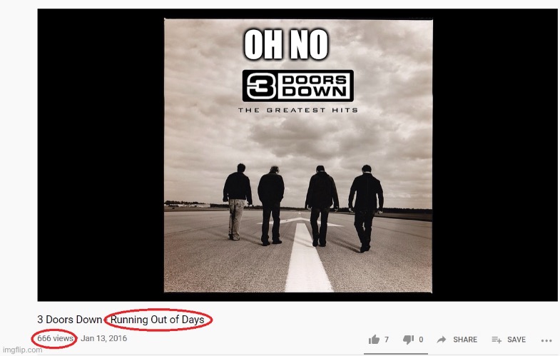 Youtube knows | OH NO | image tagged in youtube,666,music | made w/ Imgflip meme maker