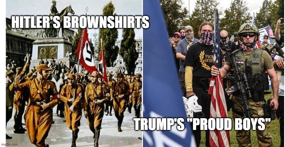 Trump's Brown Shirts the Proud Boys Blank Meme Template