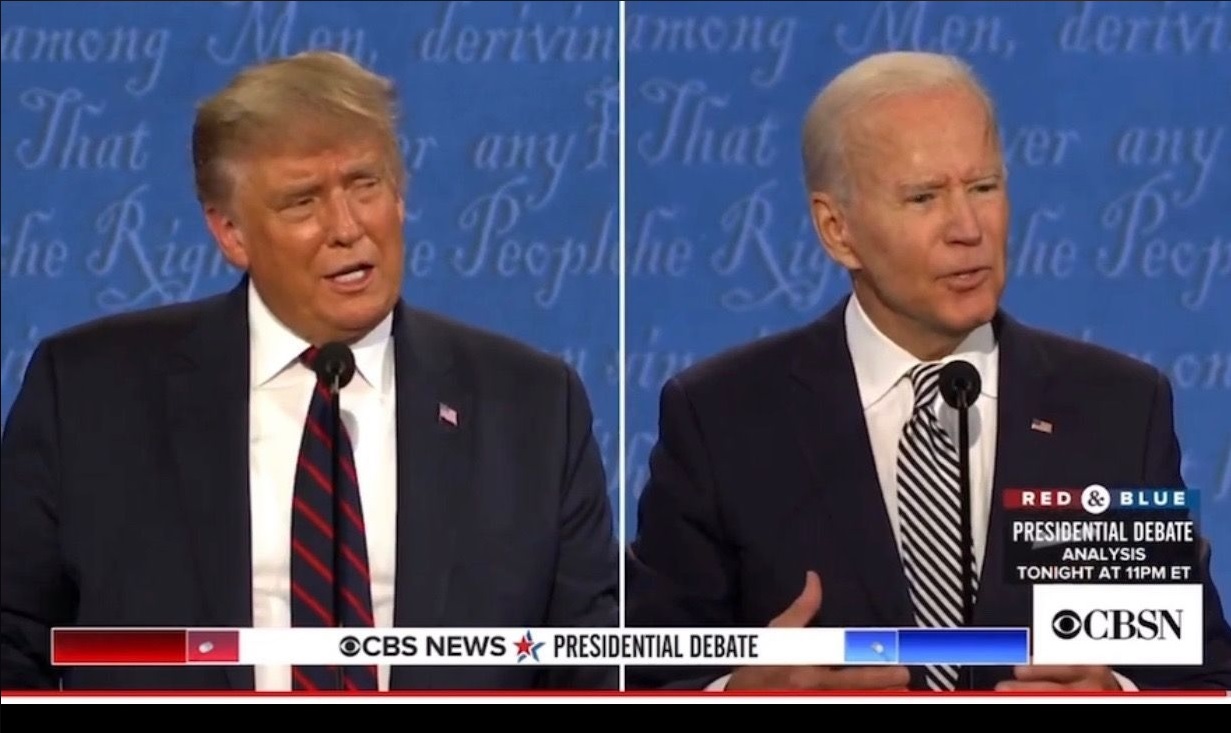 Trump and Clone Joe Debate 2020 Blank Meme Template
