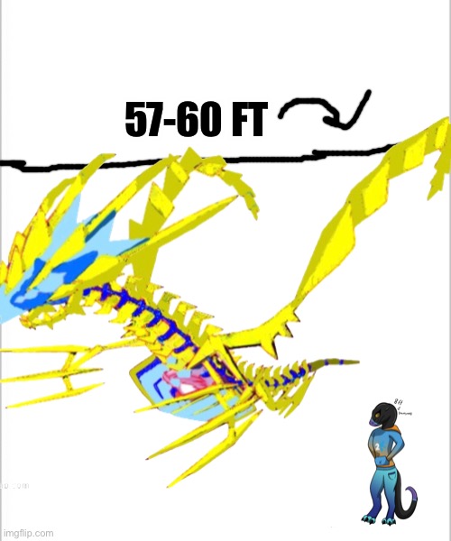 57-60 FT | image tagged in white background | made w/ Imgflip meme maker