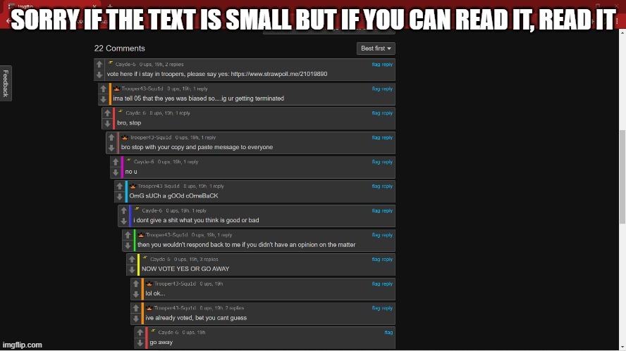 if you can read it, read it | image tagged in sorry,small | made w/ Imgflip meme maker