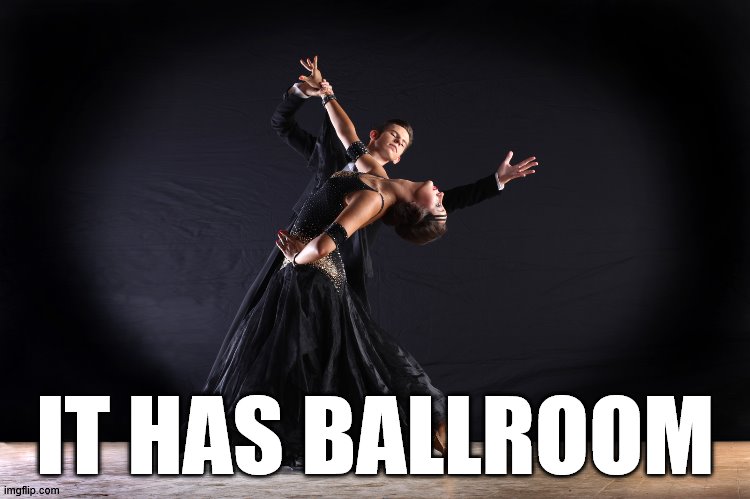 Ballroom Dancer | IT HAS BALLROOM | image tagged in ballroom dancer | made w/ Imgflip meme maker