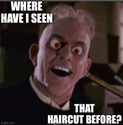 WHERE HAVE I SEEN THAT HAIRCUT BEFORE? | made w/ Imgflip meme maker