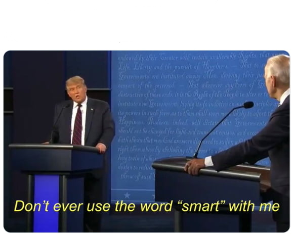 trump debate smart Blank Meme Template