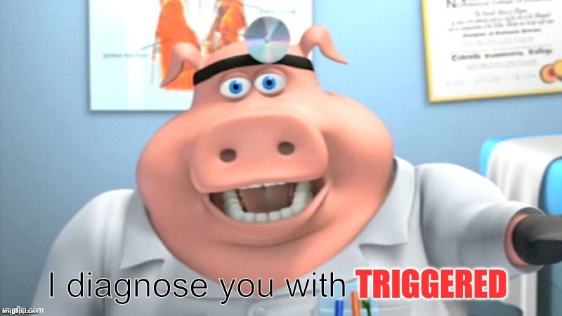 I diagnose you with triggered | image tagged in i diagnose you with triggered | made w/ Imgflip meme maker