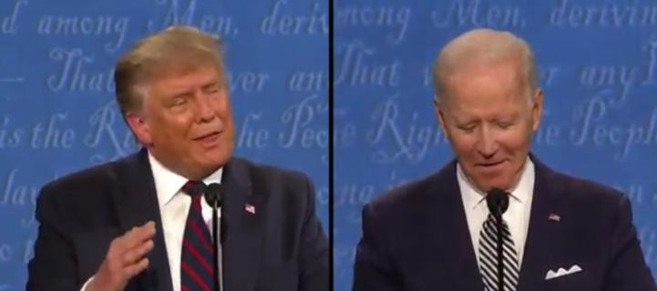 Trump and Joe Debate Blank Meme Template