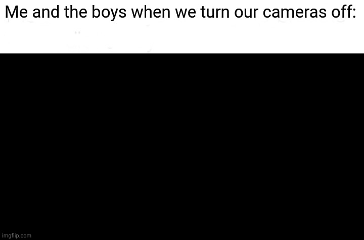 Me and the boys when we turn our cameras off: | image tagged in zoom,me and the boys,nico | made w/ Imgflip meme maker