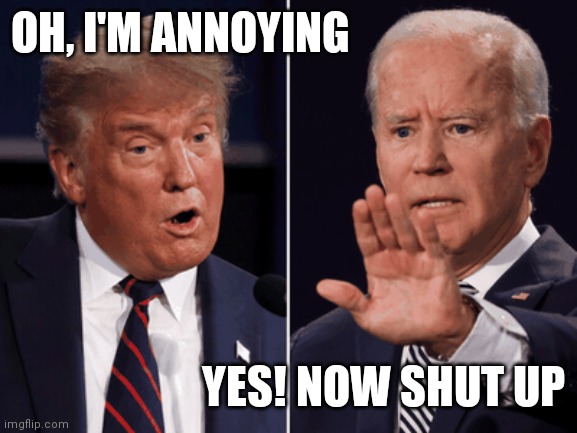 Trump the annoyer | OH, I'M ANNOYING; YES! NOW SHUT UP | image tagged in anti trump,political meme,election 2020 | made w/ Imgflip meme maker