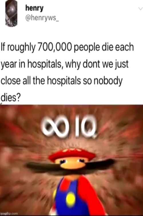 Lol | image tagged in mario,iq,infinity | made w/ Imgflip meme maker