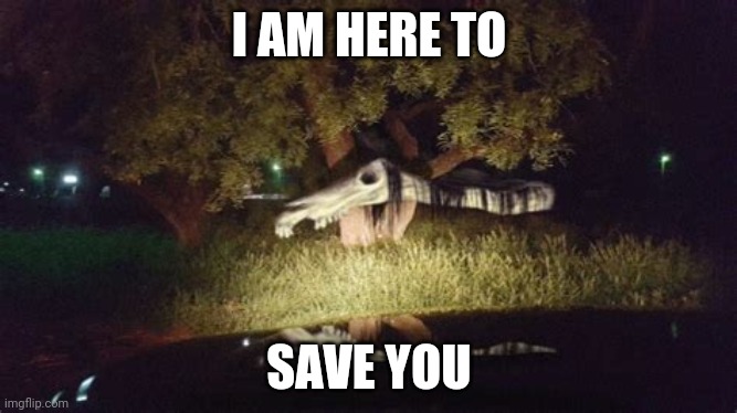 Long horse | I AM HERE TO; SAVE YOU | image tagged in long horse | made w/ Imgflip meme maker