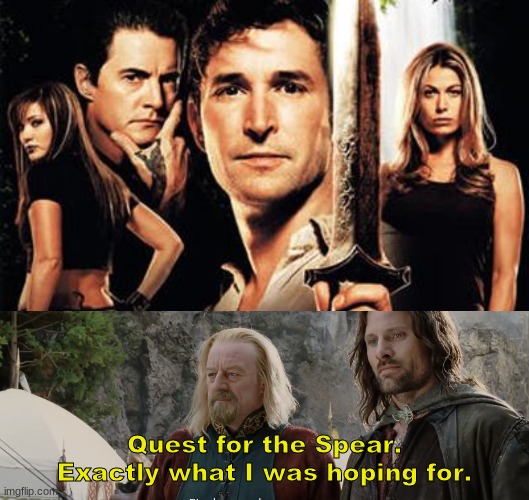 Theodens spear quest | Quest for the Spear.
Exactly what I was hoping for. | image tagged in lotr,lord of the rings,theoden,librarian | made w/ Imgflip meme maker