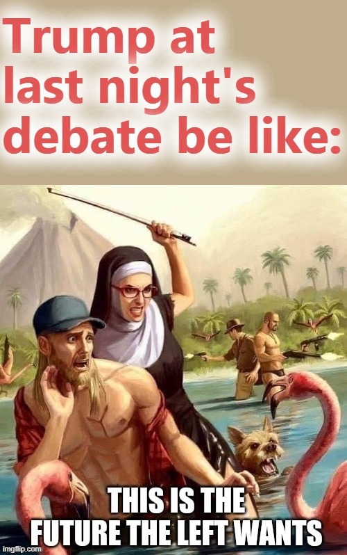 [recognize it? no? then perhaps you are a better judge of reality than he] | image tagged in trump at last night's debate,presidential debate,debate,election 2020,left,conservative logic | made w/ Imgflip meme maker