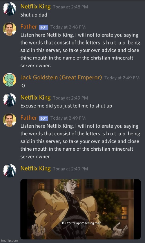 Discord Messages | image tagged in discord,dad | made w/ Imgflip meme maker