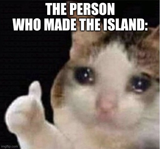 THE PERSON WHO MADE THE ISLAND: | made w/ Imgflip meme maker