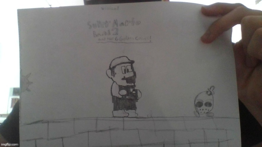I drew mario land 2 and the 6 golden coins | image tagged in memes,mario,draw | made w/ Imgflip meme maker