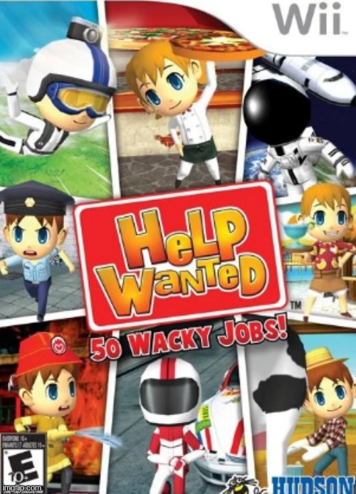 Been playing this lately. Kinda cringe but it's fun! | image tagged in help wanted,memes,games,cringe,nintendo wii,wii | made w/ Imgflip meme maker
