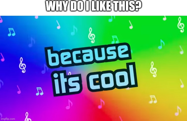 Because it's cool | WHY DO I LIKE THIS? | image tagged in because it's cool | made w/ Imgflip meme maker
