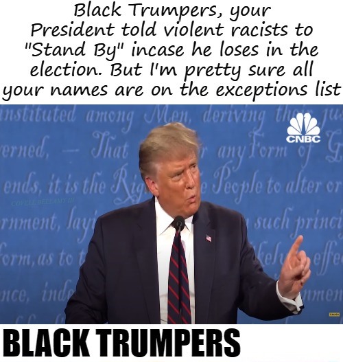 Trump And The Black Trumper Blank Meme Template