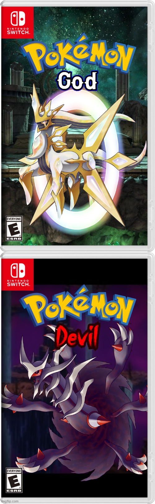 Pokemon God and Devil | image tagged in pokemon | made w/ Imgflip meme maker