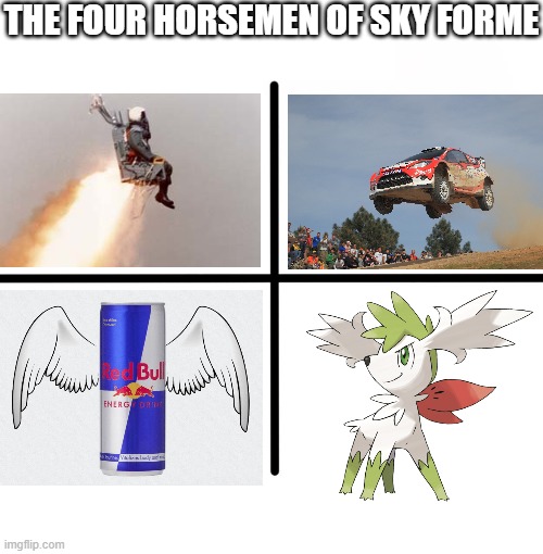 Anyone like flying? | THE FOUR HORSEMEN OF SKY FORME | image tagged in memes,blank starter pack | made w/ Imgflip meme maker