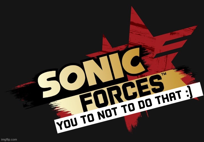 Stop! That is no good! | image tagged in sonic sez,sonic forces | made w/ Imgflip meme maker