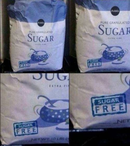 Sugar has no sugar Blank Meme Template