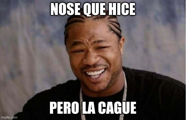 Yo Dawg Heard You Meme | NOSE QUE HICE; PERO LA CAGUE | image tagged in memes,yo dawg heard you | made w/ Imgflip meme maker