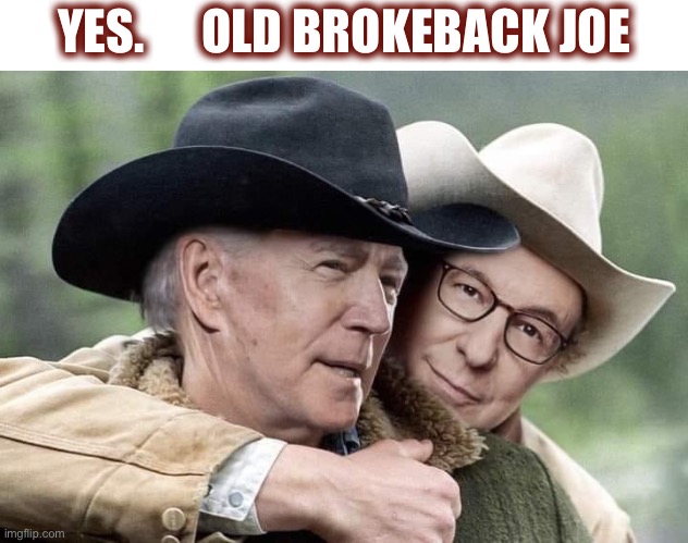 Brokeback Joe | YES.      OLD BROKEBACK JOE | image tagged in brokeback joe | made w/ Imgflip meme maker